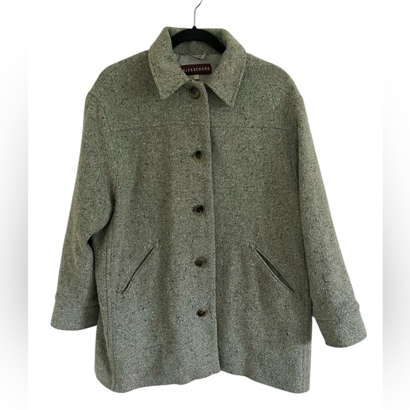 AlexaChung Sage Green Mélange Wool Blend Jacket and Pants US 6 - Picture 3 of 16